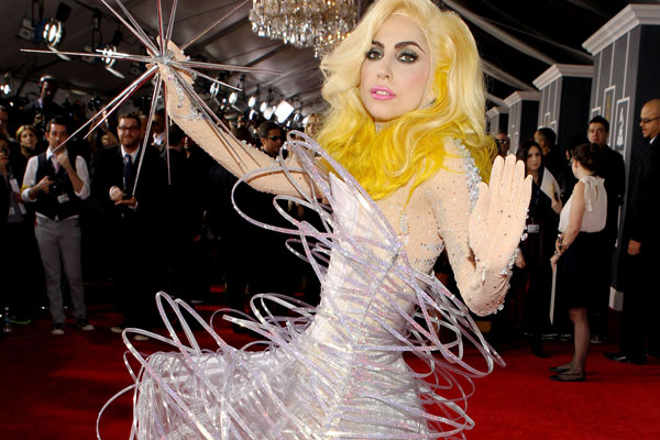 Lady Gaga Orbit Hat. Lady Gaga at 2010 Grammys
